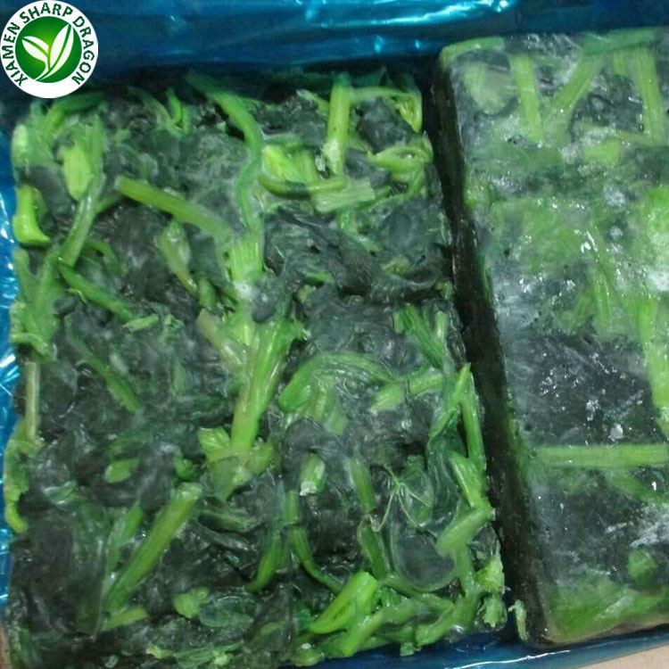 block of frozen spinach