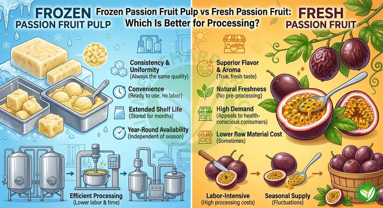 frozen VS fresh passion fruit for processing frozen VS fresh passion fruit for processing
