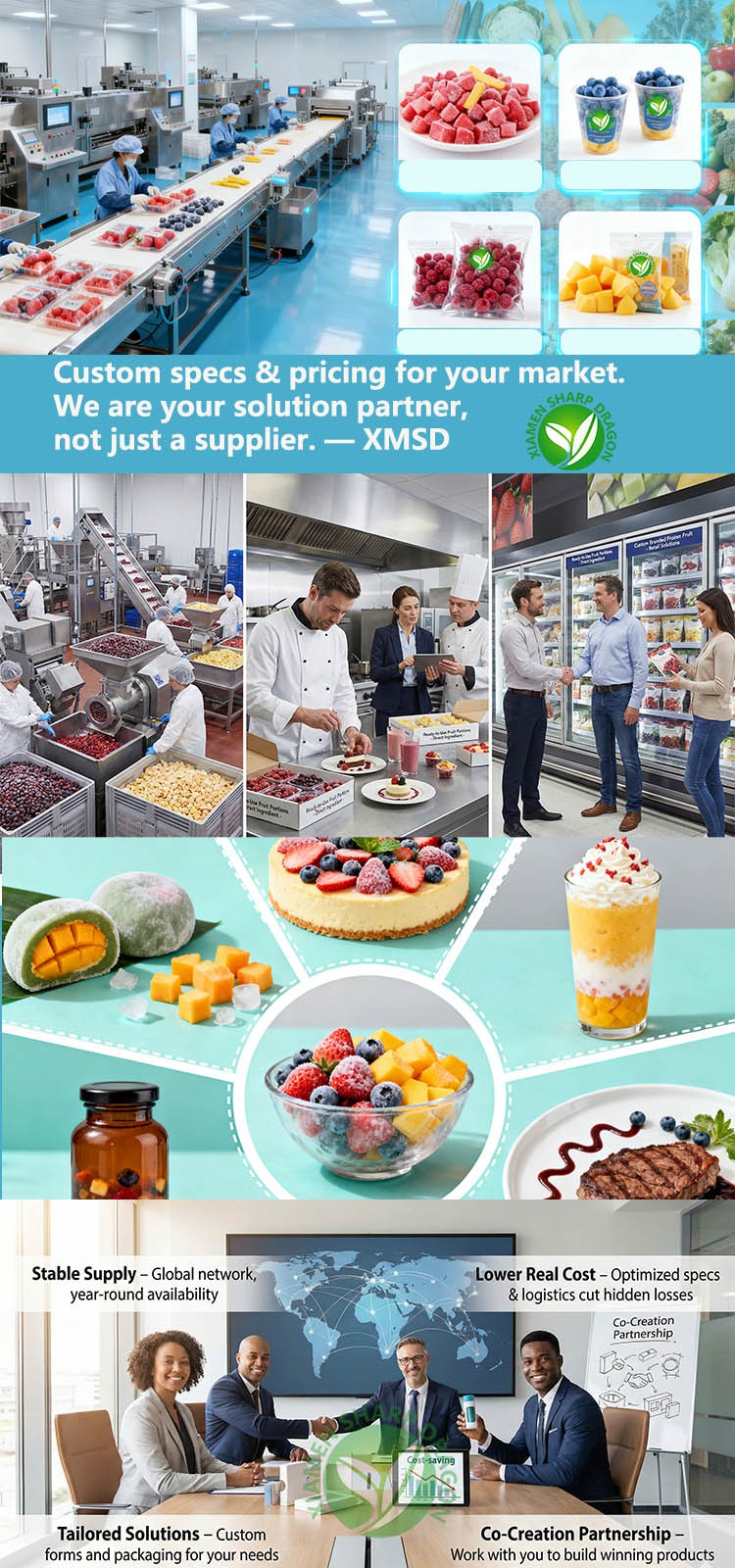 XMSD's professional frozen fruit supply chain XMSD's professional frozen fruit supply chain