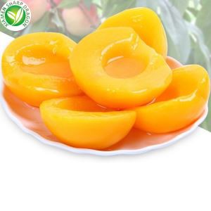 Niðursoðinn gulur loðandi ferskjur