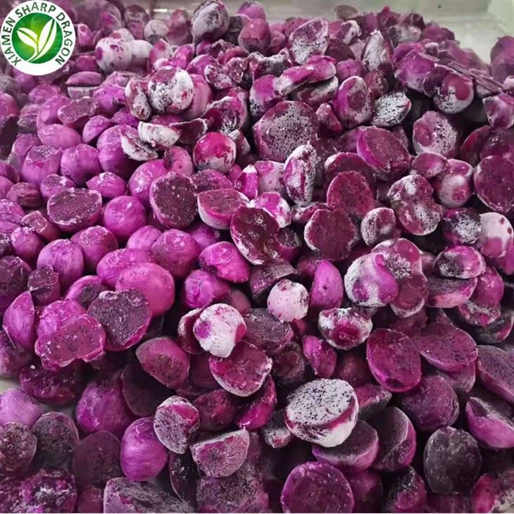 Frozen purple dragon fruit
